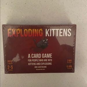 Unopened exploding kittens card game